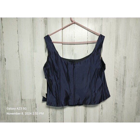 Scott Mcclintock Blue Corset Top Plus Size 22W NWT - Picture 2 of 7